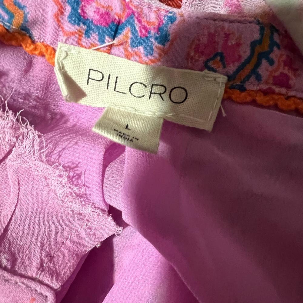 Anthropologie/Pilcro TAVI BUTTONDOWN BLOUSE IN PINK - Sz. L - Picture 12 of 14